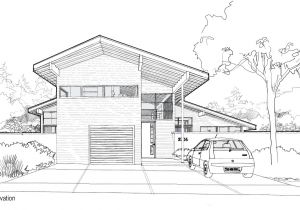 Home Sketch Plans Mcm Design Modern House Plan 3