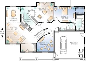 Home theater Floor Plan Flowing Living Spaces and A Home theater 2159dr 1st