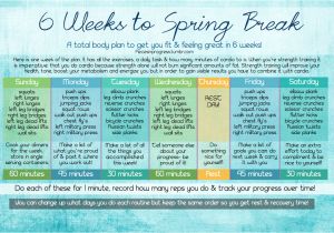 Home Work Out Plan 6 Weeks to Spring Break at Home Workout Plan Pieces