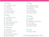 Home Work Out Plan 8 Week Beginner Fitness Jumpstart Week One No Gym No
