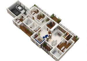 House Design Plans 3d 4 Bedrooms 4 Bedroom Apartment House Plans Futura Home Decorating