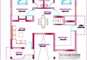 House Plans 1000 Sq Ft or Less Single Floor House Plan 1000 Sq Ft Kerala Home