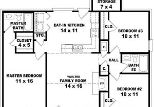 House Plans for 2 Bedroom 2 Bath Homes Fascinating 3 Bedroom 2 Bath House Plans the Wooden Houses