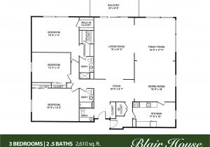 House Plans for 3 Bedroom 2.5 Bath Blair House Apartments Gator Investments