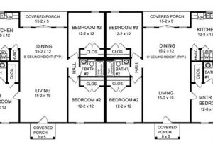 House Plans for Duplexes Three Bedroom Three Bedroom Duplex 7085 3 Bedrooms and 2 5 Baths the