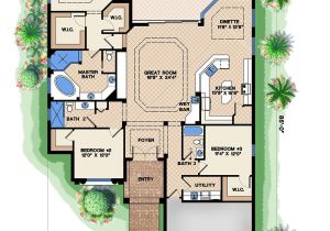 House Plans for Golf Course Lots Mediterranean House Plan Narrow Lot Golf Course Home