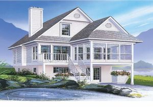 House Plans for Narrow Lots On Waterfront Coastal House Plans Narrow Lots Waterfront Home Plans