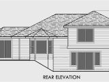 House Plans for Sloping Lots In the Rear Side Split Level House Plans House Design Plans