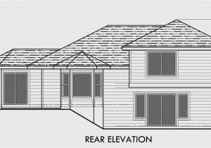 House Plans for Sloping Lots In the Rear Side Split Level House Plans House Design Plans