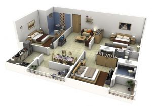 House Plans for Three Bedroom Homes 50 Three 3 Bedroom Apartment House Plans Bedrooms