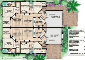 House Plans for Two Family Home Mediterranean Multi Family House Plan 66174gw 1st