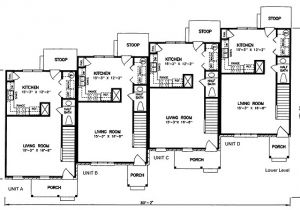 House Plans for Two Family Home Multi Family Plan 45352 at Familyhomeplans Com
