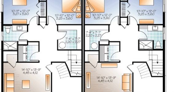 House Plans for Two Family Home Sleek Modern Multi Family House Plan 22330dr