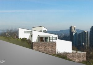 House Plans On Hill Slopes Mcm Design Contemporary House Plan 5