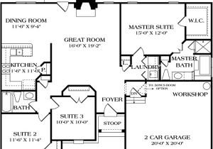 House Plans Under 1400 Square Feet Craftsman Style House Plan 3 Beds 2 00 Baths 1400 Sq Ft