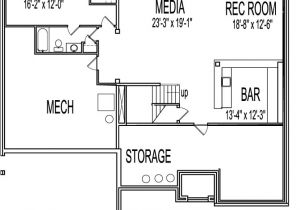 House Plans with 2 Bedrooms In Basement Awesome Home Plans with Basements 13 2 Bedroom House