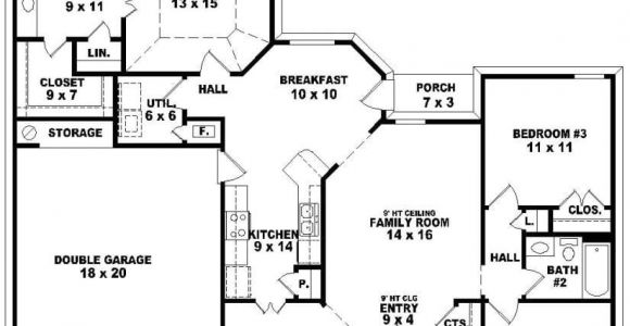 House Plans with 3 Bedrooms 2 Baths 3 Bedroom 2 Bath 1 Story House Plans Beautiful House Plans