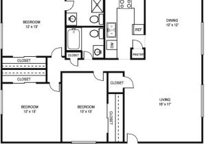 House Plans with 3 Bedrooms 2 Baths 3 Bedroom 2 Bath Floor Plans Marceladick Com