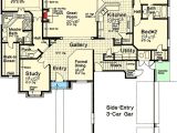 House Plans with 3 Car Garage and Bonus Room 3 Bed French Country House Plan with 3 Car Garage and
