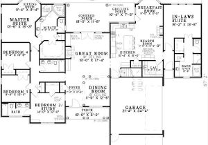 House Plans with attached Inlaw Apartment House Plans with Detached Guest Cottage