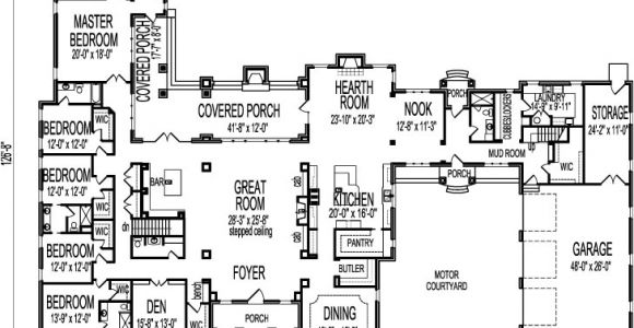 House Plans with Big Bedrooms 8000 Square Foot House Floor Plans Large 6 Six Bedroom