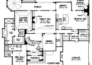 House Plans with Big Kitchens and Hearth Rooms First Floor Plan Of the Carrera House Plan Number 1178