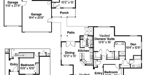 House Plans with Detached Guest Suite Detached Guest Cottage or In Law Suite House Plan Hunters