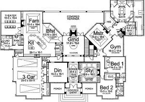 House Plans with Gymnasium Master Suite with Private Gym 12247jl 1st Floor Master