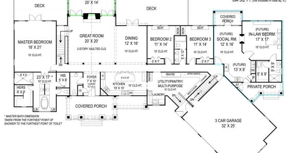 House Plans with Inlaw Suite On First Floor Pepperwood 9020 3 Bedrooms and 2 Baths the House Designers