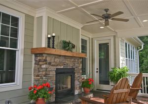 House Plans with Porches and Fireplaces See Thru Fireplace On Rear Covered Porch In the Farms