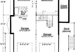 House Plans with Unfinished Basement C 511 Unfinished Basement Floor Plan From