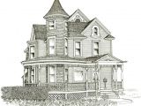 House Sketches Home Plans Victorian House Line Drawing Design Basic 10 On Inside