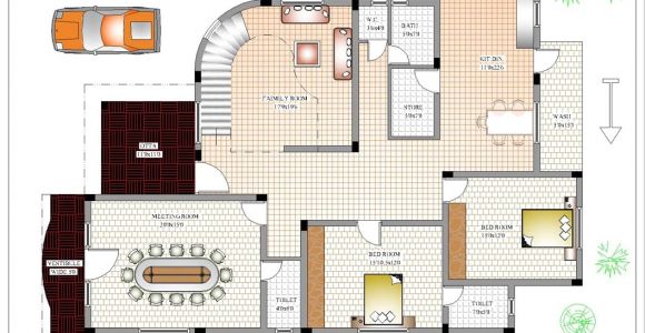 Indian Home Design Plans Luxury Indian Home Design with House Plan 4200 Sq Ft
