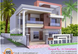 Indian Home Designs and Plans north Indian Style Flat Roof House with Floor Plan