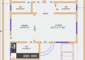 Indian Home Plan for0 Sq Ft 1100 Sq Ft House Plans India