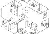 Isometric Drawing House Plans Plan Oblique and isometric Technical Drawings