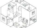 Isometric Drawing House Plans Plan Oblique and isometric Technical Drawings