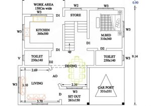 Kerala Vastu Home Plans Floor Plan 1200 Sq Ft House House Plan for 1000 Sq Ft
