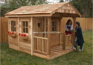 Kids Play House Plans Wooden Pallet Kids Playhouse Plans Recycled Things