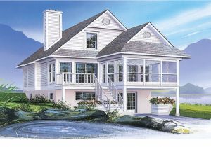 Lake Home Plans for Narrow Lots Floor Plans Narrow Lot Lake Coastal House Plans Narrow