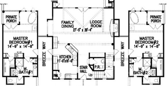 Lake Home Plans with Double Masters Dual Master Bedrooms 15705ge 1st Floor Master Suite