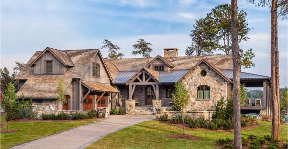 Lake Keowee House Plans Timber Frame Home with Farmhouse Interiors Overlooking