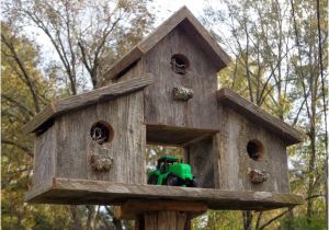 Large Bird House Plans Rustic Reclaimed Cedar Birdhouse Barn