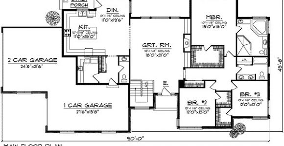 Large Great Room House Plans Exceptional Large Ranch Home Plans 6 Ranch House Plans