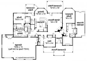 Large One Story Home Plan Large 1 Story House Plans Large One Story House