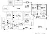 Large One Story Home Plan Large One Story House Plan Big Kitchen with Walk In