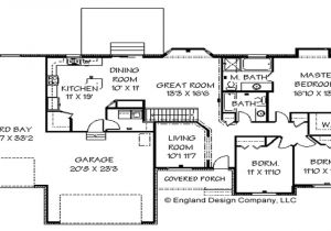Large Ranch Home Plan Cape Cod House Ranch Style House Floor Plans with Basement
