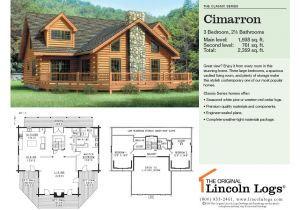 Lincoln Log Homes Floor Plans Log Home Floorplan Cimarron the original Lincoln Logs