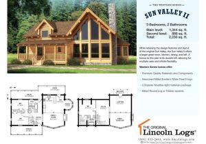 Lincoln Log Homes Floor Plans Log Home Floorplan Sun Valley Ii the original Lincoln Logs