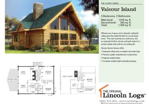Lincoln Log Homes Floor Plans Log Home Floorplan Valcour island the original Lincoln Logs